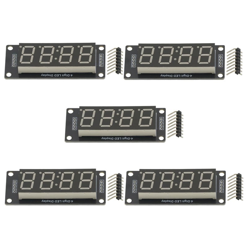 GODIYMODULES 5PCS TM1637 LED Display Module 4 Digit 7 Segment 0.56 inch Time Clock Indicator Tube Module Red Blue Green Yellow White for Arduino - Image 3